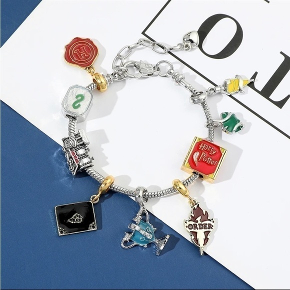 Silver Plated Harry Potter Order Of Phoenix Themed Charm Bracelet - Picture 5 of 6